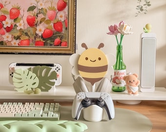 Bee Headphone Stand: Kawaii Cozy Desk Accessory
