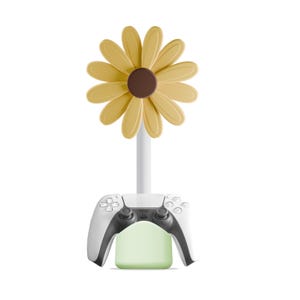 Sunflower Headphone Stand: Kawaii Desk Decor for Gamers, Musicians, Plant Lovers image 9