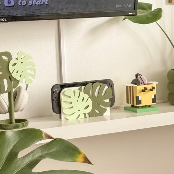 Monstera Nintendo Switch/Switch 2 Cover- Elevate Your Desk Setup with Some Charm