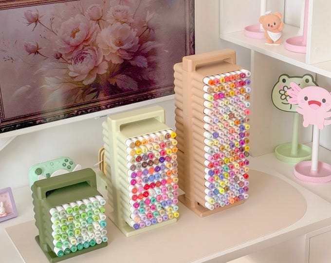 New! Cloud Marker Storage Caddy: Portable Art Supply Organizer for Adult Coloring Book Lovers