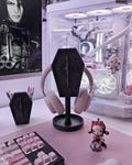 Coffin Headphone Stand: Goth Desk Decor - Halloween Gamer Headset Holder