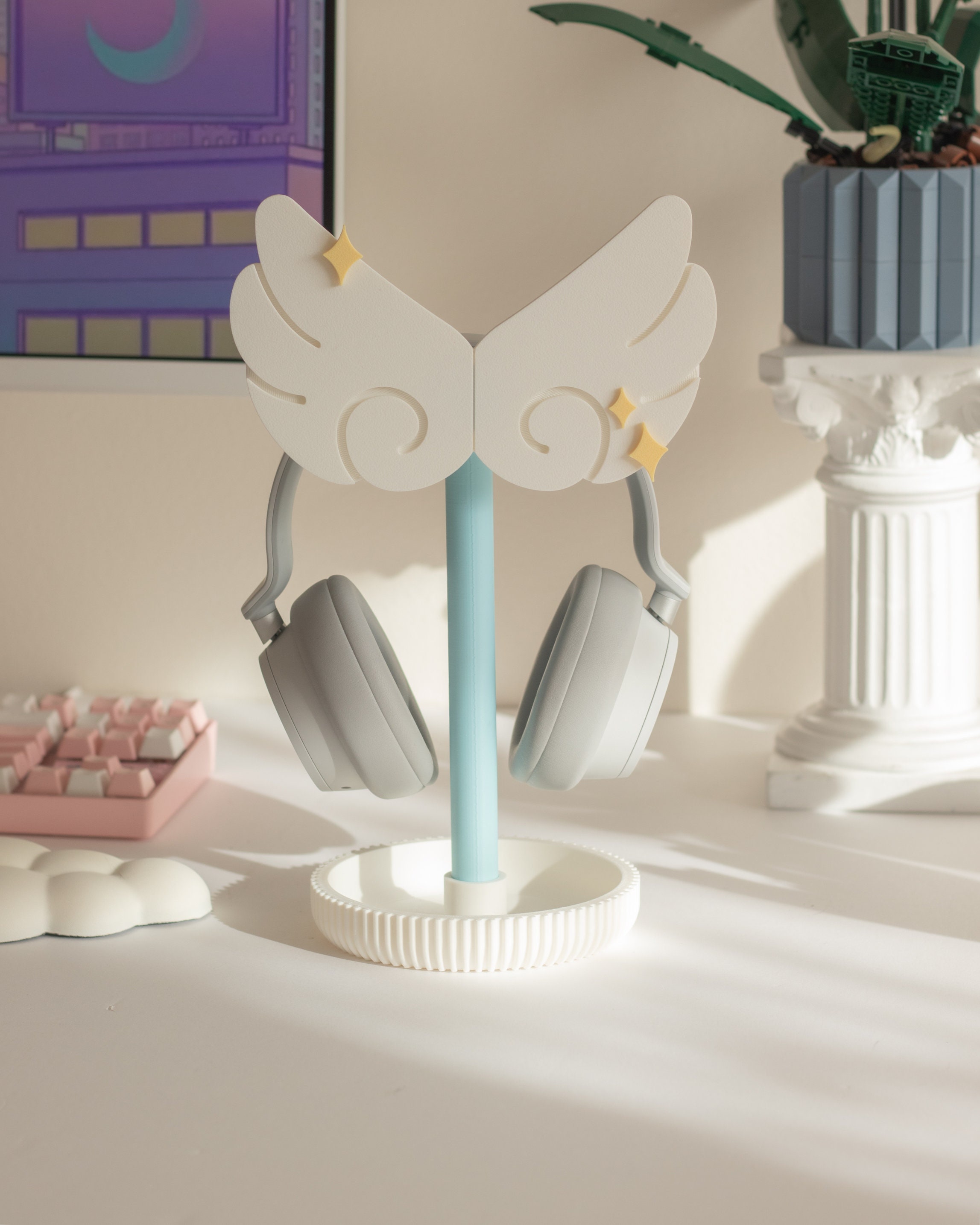 Angel Wings Headphone Stand - Elevate Your Desk Setup with Some Charm