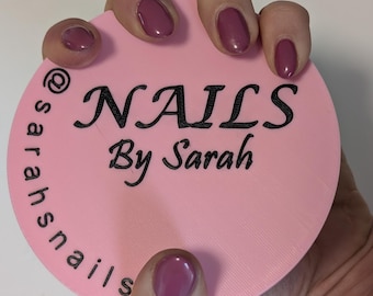 Nail Art Photography Pop | Personalised | Personalized Branding Disk, Nail Technician Prop, Nail Salon Display | Free Delivery