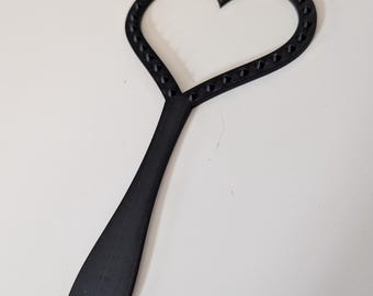 Stinging Spanking Flogger Heart Shaped Paddle Pain Punishment BDSM Bondage Couples Slave UK SM Impact Play
