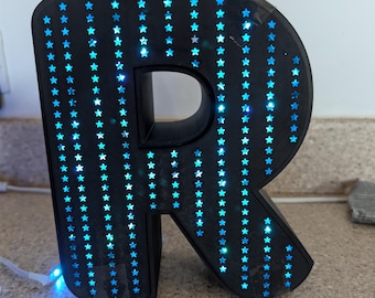 DJ Booth Light up LED Letters 22cm Tall - Includes LEDs with Remote and App Controlled