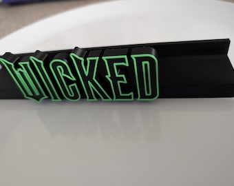 Vinyl wall display for Wicked | Customized Vinyl wall mount | Two Options | Message for other colours