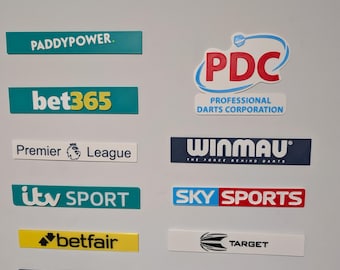 Sky Sports bet365 PDC Bullseye Dart Winmau Betfair Premier League Sign 3D Printed Perfect for your Mancave / Home Bar Darts Set Up Pub