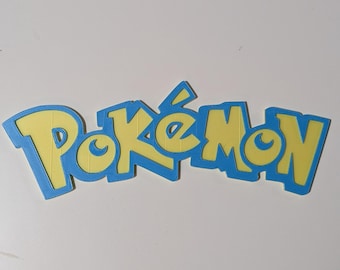 Pokemon, 3D Printed Video Game Shelf / Wall Desk Art / Gamer Sign 3D Printed / Mancave / Home Bar / Gamer / Games Room