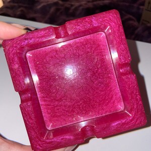 Square epoxy resin ashtray
