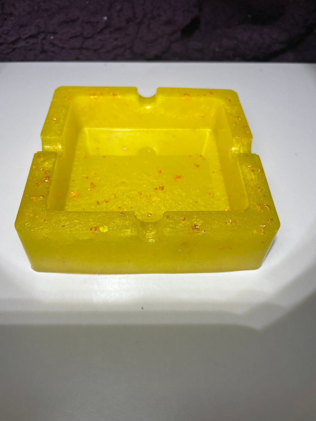 Square Epoxy Resin Ashtray Etsy