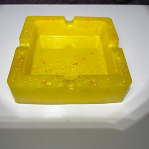 Square epoxy resin ashtray