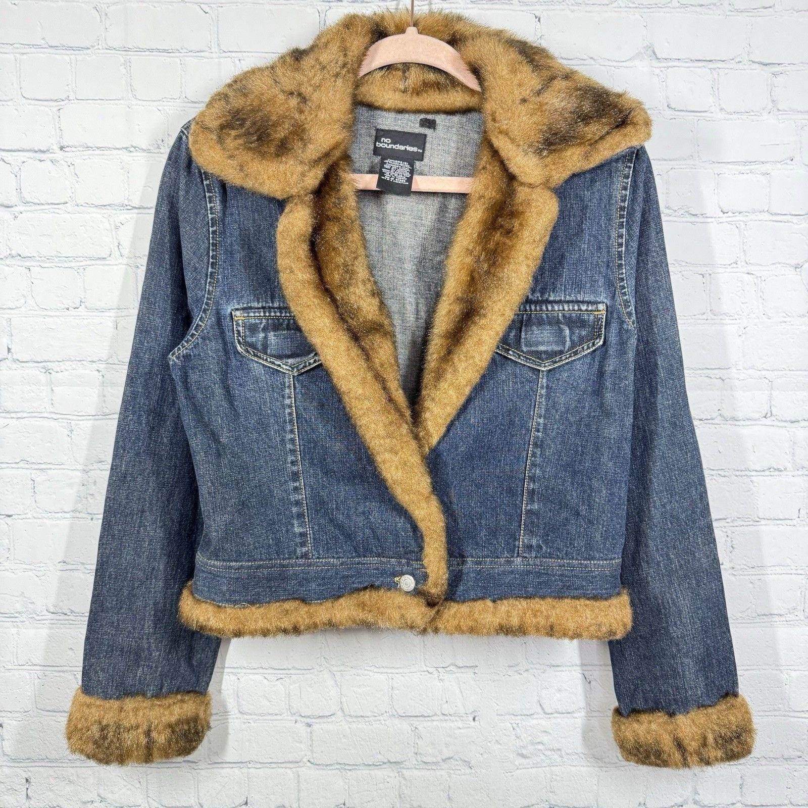 y2k fur denim jacket grunge punk archive