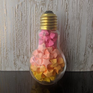 Origami Lucky Stars Sunset Ombre Lightbulb
