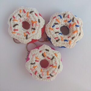 Cute Donut Keychain Charm Accessory for Bags or Backpack