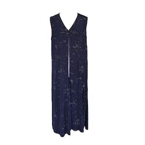 90s Vintage Long Navy Vest