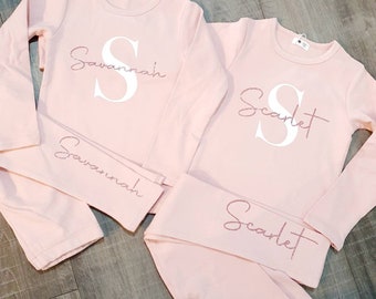 Personalised legging set outfit matching outfits 9 months to 11 years