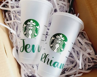 Starbucks personalised cold cup coffee drinks tumbler with name