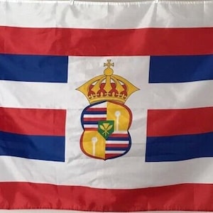 El estandarte real del rey Kalakaua bandera 3&quot; x 5&quot;