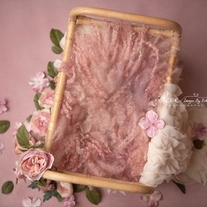 Blush Floral Newborn Digital Background