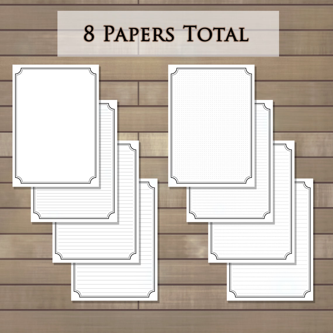 Printable Stationery Paper | Simple Minimalist Writing Paper for Letter ...