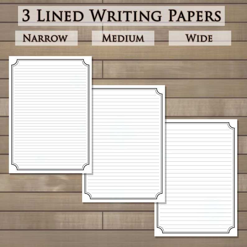 Printable Stationery Paper | Simple Minimalist Writing Paper for Letter ...
