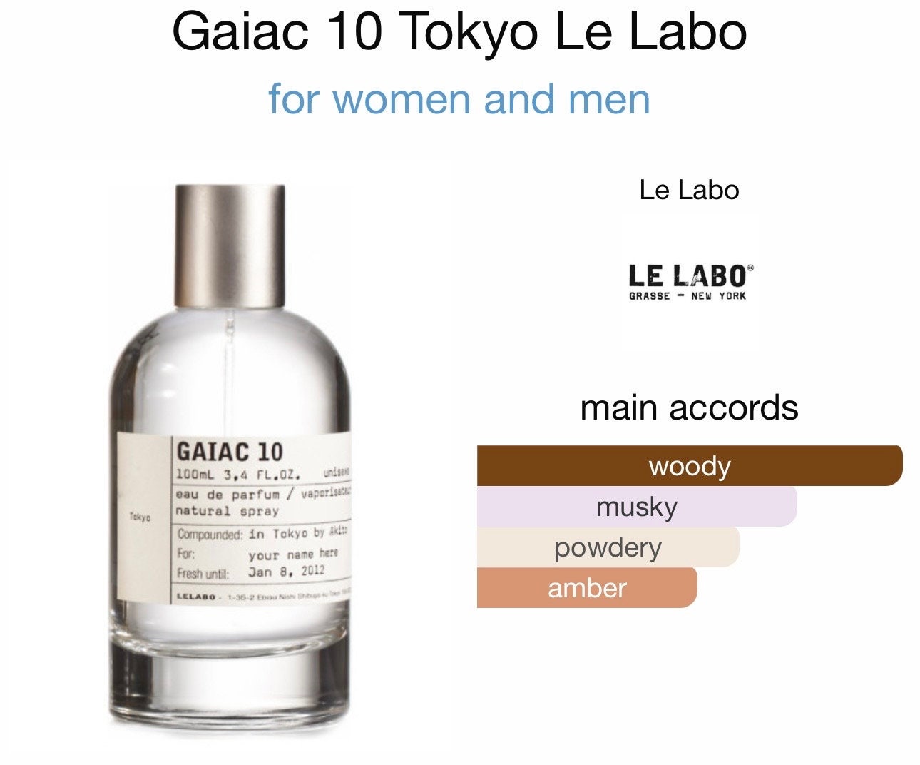 Le Labo Gaiac 10 Eau De Parfum Unisex 3ml-5ml-10ml DECANT Sample