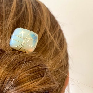 Opalit Tumble Stone U geformte Haarnadel | Etsy
