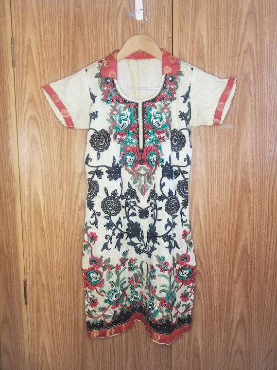 Vintage Oriental Asian Style Dress Size Small
