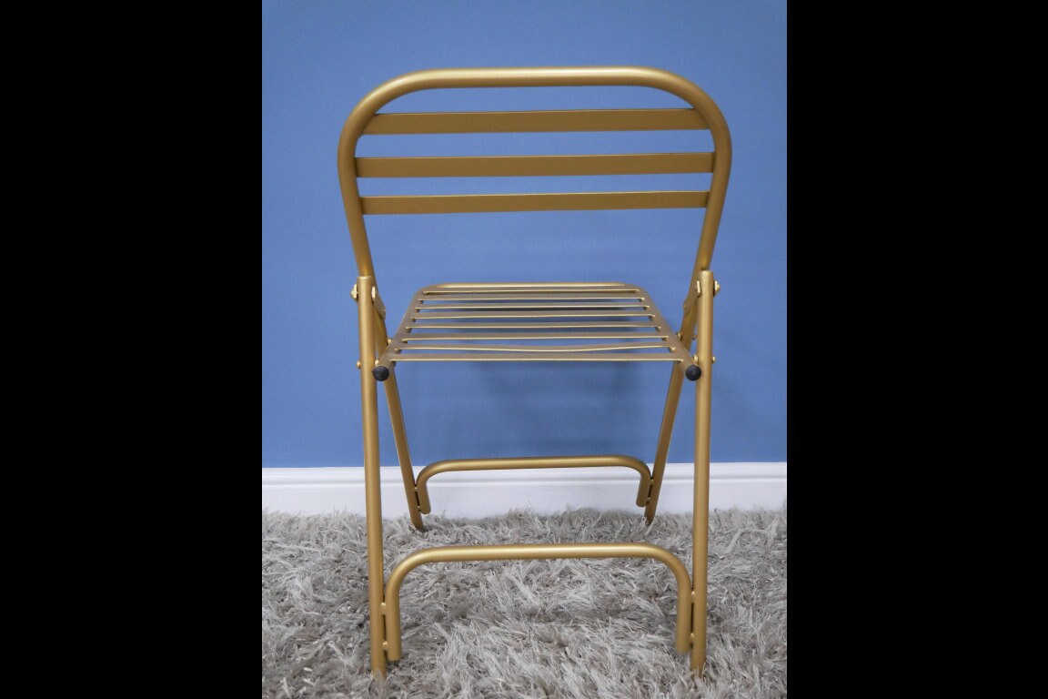Gold Iron Folding Industrial Retro Dining Chairs Kitchen Chair Etsy UK
