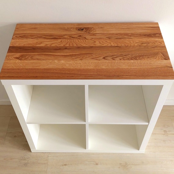 IKEA Kallax用オーク無垢材カバーパネル。カスタムメイドの木製カバー