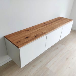 Solid oak top made to measure – suitable for IKEA Besta, Malm, Kullen, etc. | Furniture top | Custom-made wooden top