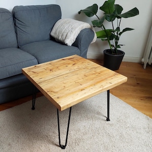 Side table old wood solid wood handmade from old scaffolding planks made to measure