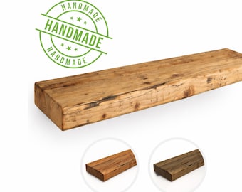 Wall shelf made of reclaimed wood, floating, rustic, vintage, upcycled, shelf board, wall board
