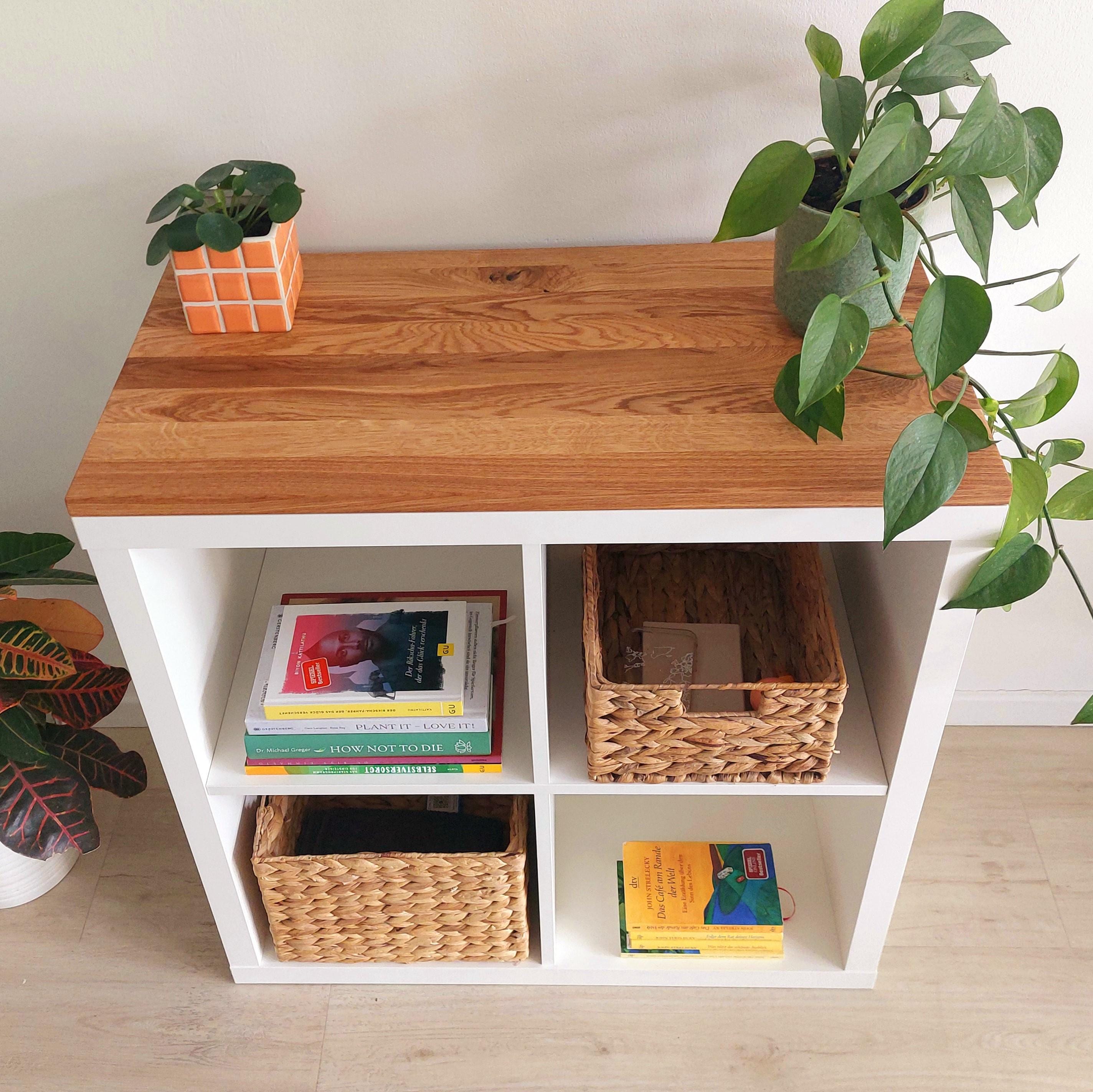 IKEA Kallax用オーク無垢材カバーパネル。カスタムメイドの木製カバー