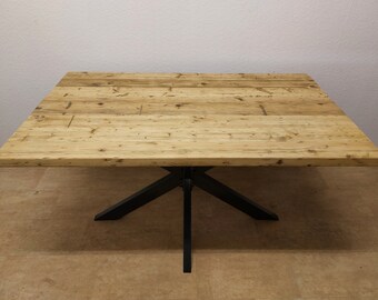 Esstisch Altholz Massivholz Tischplatte handgefertigt aus alten Gerüstbohlen