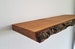 Wall shelf Oak Floating Rustic wall board with bark