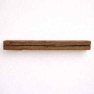 Wall shelf made of reclaimed wood beams, wall board, beam shelf, kitchen shelf, bookshelf, spruce shelf board image 4