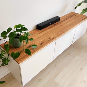 Solid oak top made to measure – suitable for IKEA Besta, Malm, Trones, Kallax, etc. | Furniture top | Custom-made wooden top