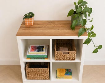 Deckplatte Eiche Massivholz für IKEA Kallax Abdeckplatte Holzplatte nach Maß