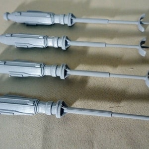 Star Wars Kenner 1978 X-Wing Parts Replacement Wing Cannons set of 4 3D Printed image 1