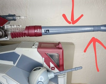 Star Wars Clone Wars Hasbro 2008 AT-TE Walker Parts - replacement main cannon. 3D printed.