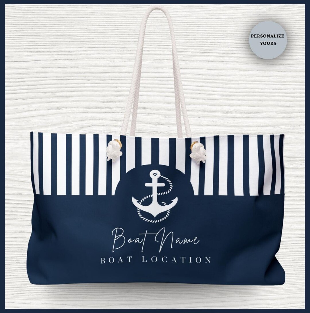 Bolsa Tote Náutica Personalizada - Lienzo, Diseño Vela Barca, Ideal Para Playa, Regalo Capitán