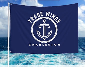 Bandeira personalizada com nome de barco: decoração náutica personalizada para marina
