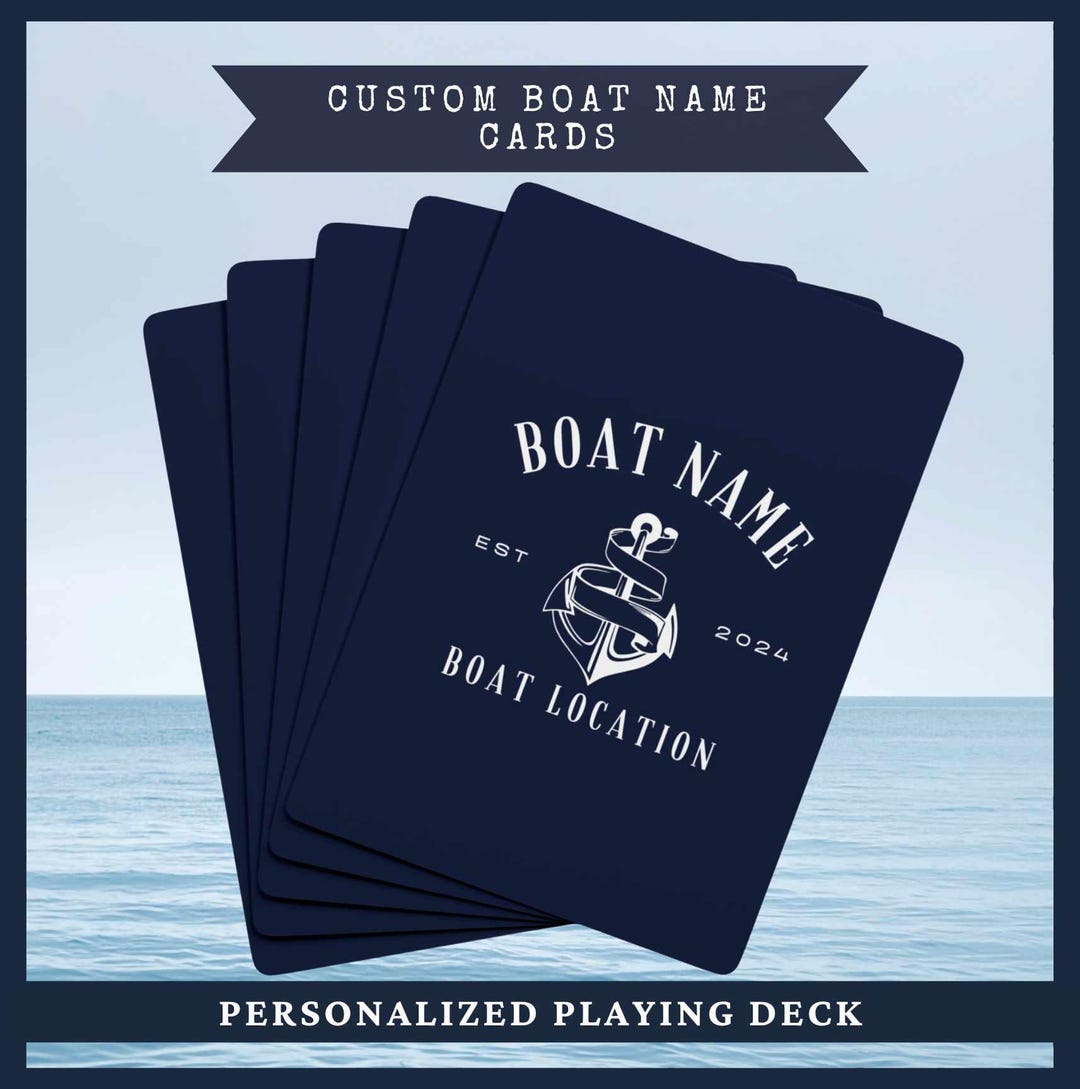 Personalized Boat Playing Cards – Custom Nautical Deck, Yacht Game ...