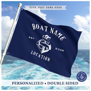 Benutzerdefinierte nautische Namensflagge - personalisiertes doppelseitiges Design