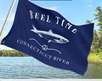 Custom Fish Boat Flag: Personalized Nautical Decor for Yacht or Dock