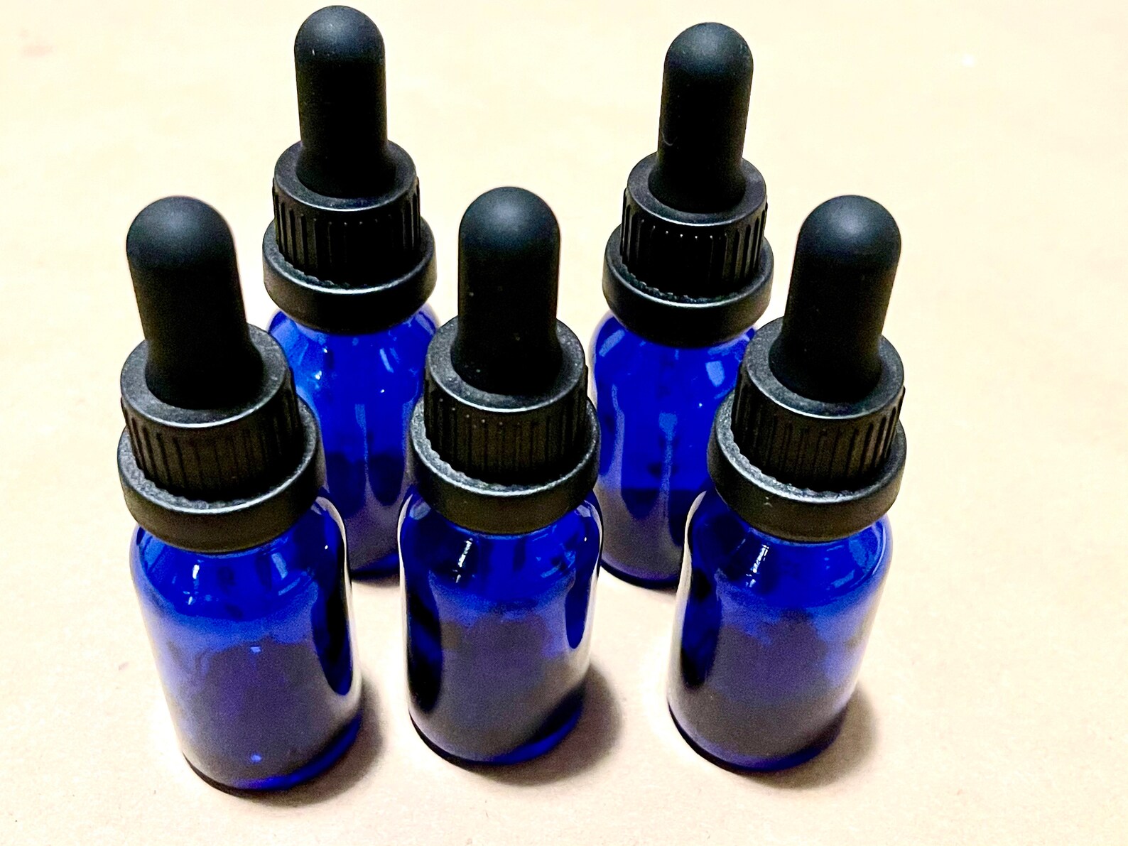 15 ml .5 oz 1/2 oz botella gotero Euroround azul cobalto con gotero