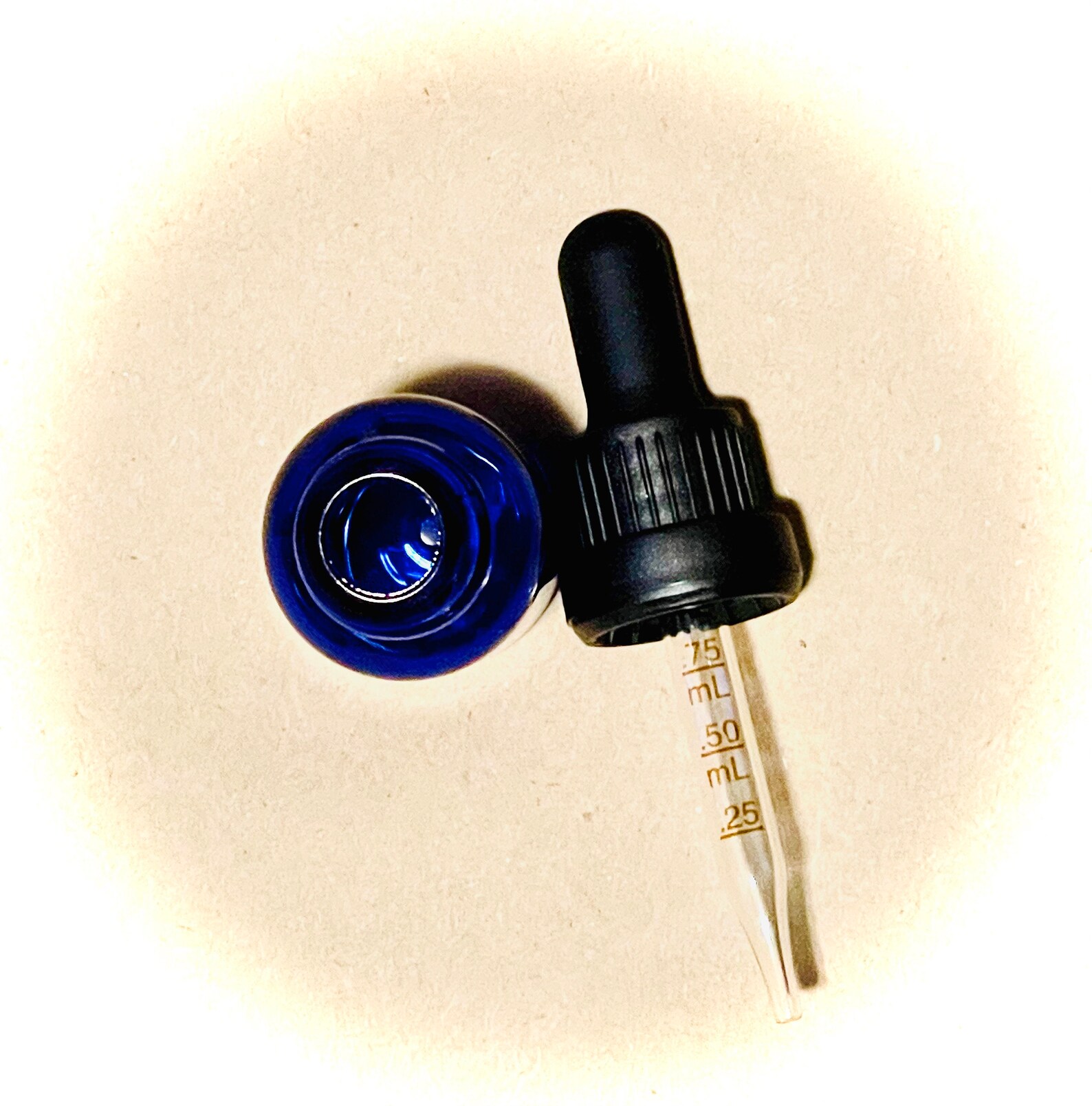 15 ml .5 oz 1/2 oz botella gotero Euroround azul cobalto con gotero