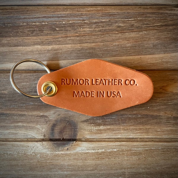 The ”Hotel” Custom Handmade Leather Hotel Style Keychain