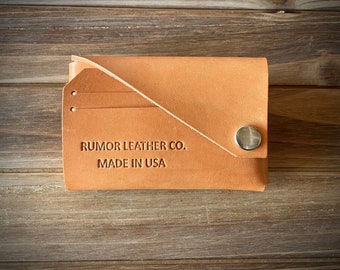 The “Frontier“ Custom Handmade Minimalist EDC Folding Leather Wallet